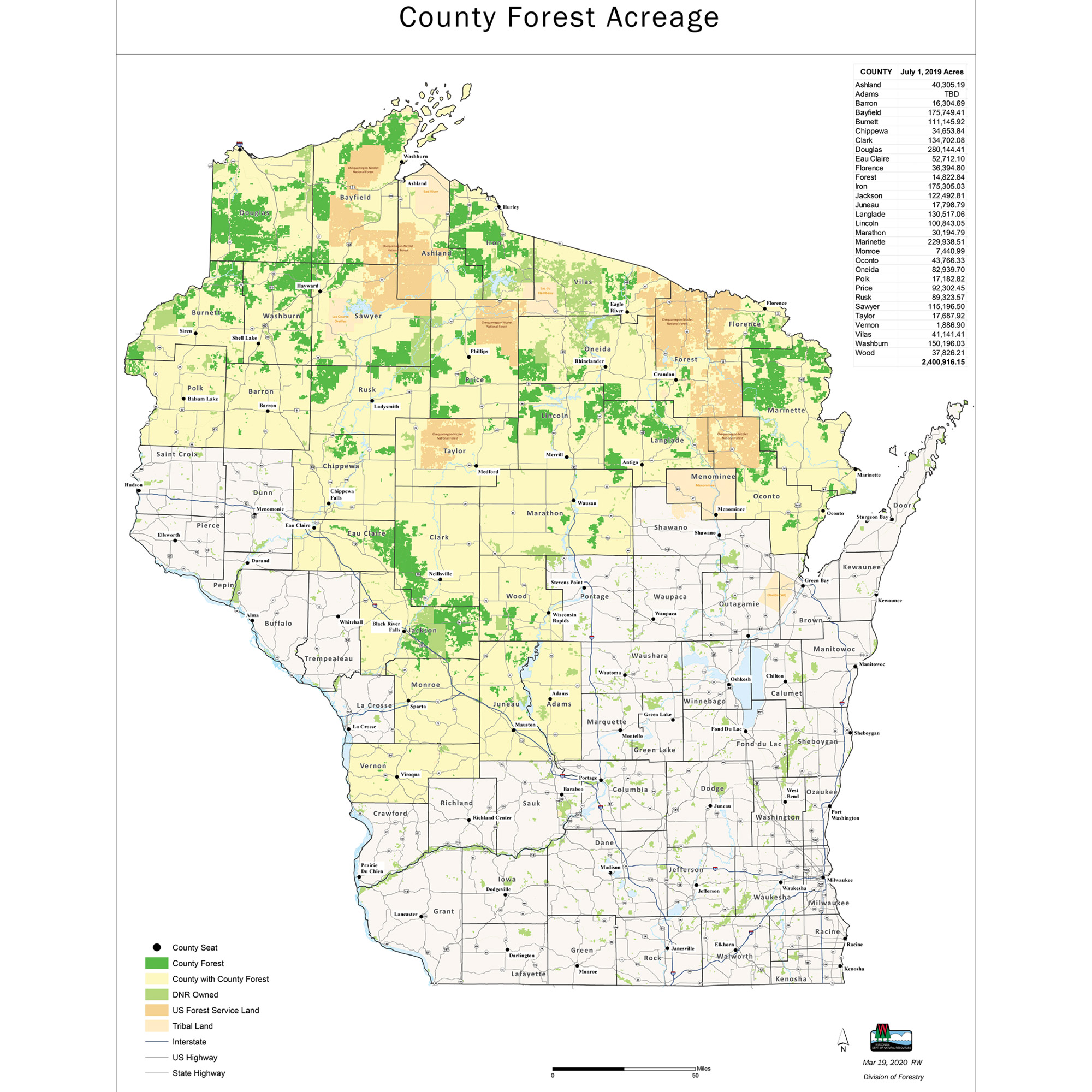 National Forests In Wisconsin Map - United States Map